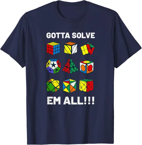 Vista 74 de Camiseta competitiva Puzzle Cube Gotta Solve Em All Speed Cubing