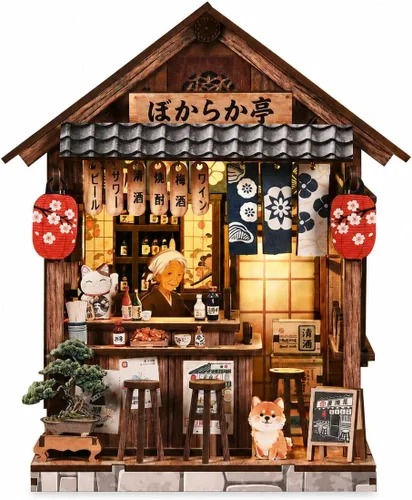 Vista 10 de Spilay Kit de rincón de libros para adultos, kit de casa en miniatura Gibbon Sushi