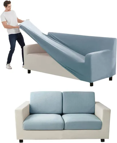 Vista 60 de Funda para Sofá de Terciopelo, Fundas Elásticas para Sofá para Funda Principal Separada/Respaldos y Cojines de Asiento, Funda para Sofá, para Fundas