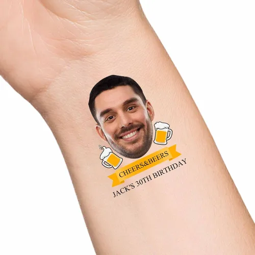 Vista 13 de Tatuajes temporales personalizados con texto de nombre, tatuaje temporal personalizado con logotipo fotográfico para adultos, parejas, mujeres