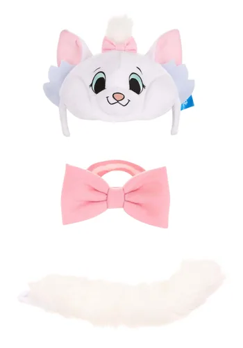Vista 4 de Kit de Disfraz de Diadema, Collar y Cola Suave de Marie de Disney Aristocats Multicolor