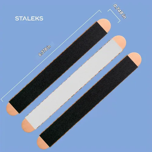 Vista 7 de STALEKS PRO Expert 40 PapmAm Mix - Lima de uñas desechable sobre base de madera (grano 180/240, 3 piezas) - Lima de uñas de doble cara lista