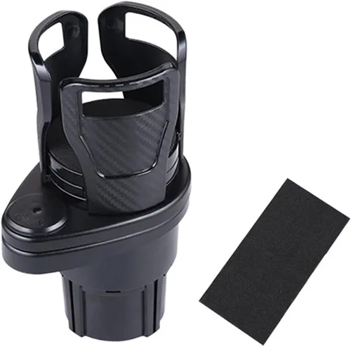 Vista 4 de Car Cup Holder Expander Adapter 2 in 1 Multifunctional 2 Cup Mount Extender 360 Rotating Bottles Drink Holder Car Gadget