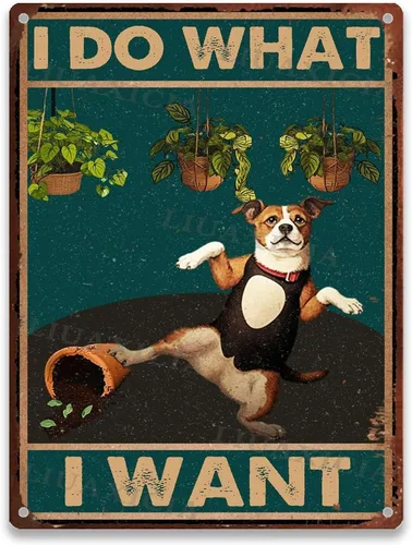 Vista 9 de Letrero de hojalata con texto en inglés "I Do What I Want For Kitchen Bar Garage Decor 8.00"x12.00