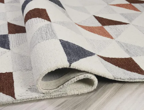 Vista 3 de Fab Habitat Expert Weavers - Alfombra de lana india pura enganchada a mano para interiores, proporciona comodidad y belleza para el uso diario