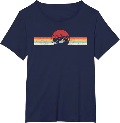 Vista 18 de Camiseta retro vintage Off Road 4X4 Negro