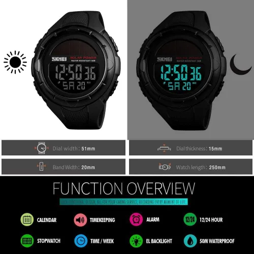 Vista 3 de Gosasa Relojes digitales LED multifunción para deportes al aire libre de 1640ft resistentes al agua