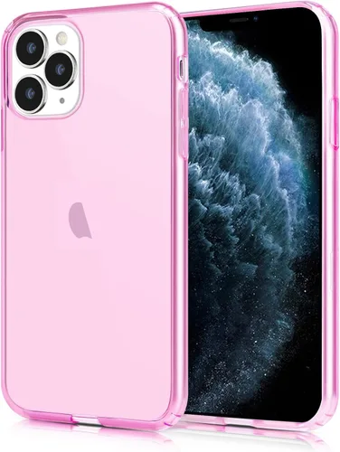 Vista 97 de JJGoo Funda transparente compatible con iPhone 11 Pro Max, transparente, suave, a prueba de golpes, delgada, delgada, antigolpes, color rosa