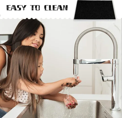 Vista 6 de Almohadilla de tinta, almohadilla de tinta lavable de 5 x 4 pulgadas para niños, color negro