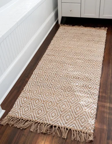 Vista 13 de Unique Loom Alfombra trenzada de la colección de yute - Assam (1' 2" x 6' 1", camino de mesa, negro/natural)