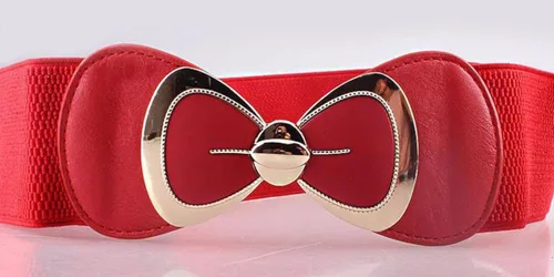Vista 3 de X&F - Cinturón ancho para mujer, diseño de bowknot