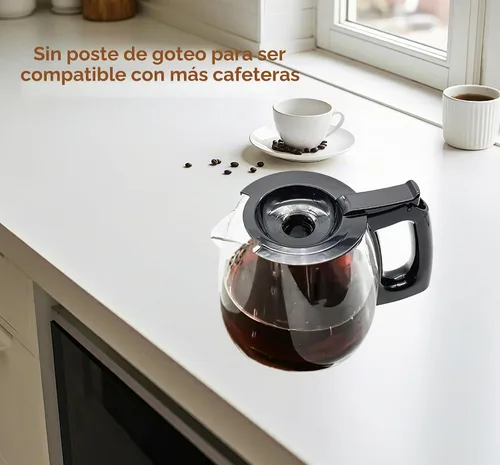 Vista 6 de ALLCUP Jarra de repuesto universal de cristal para cafetera, 12 tazas