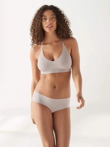 Vista 2 de True & Co Brasier de espalda cruzada de encaje triangular para mujer