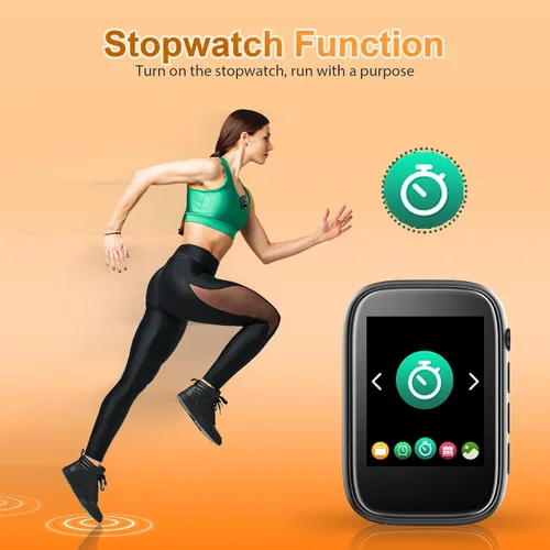 Vista 6 de Reproductor Mp3 portátil para niños con clip en la parte posterior, pequeño reproductor de música con Bluetooth 5.3, pantalla táctil, radio FM