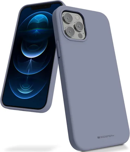 Vista 10 de GOOSPERY Funda para iPhone 12 Pro, silicona y plástico con forro de microfibra suave (negro)