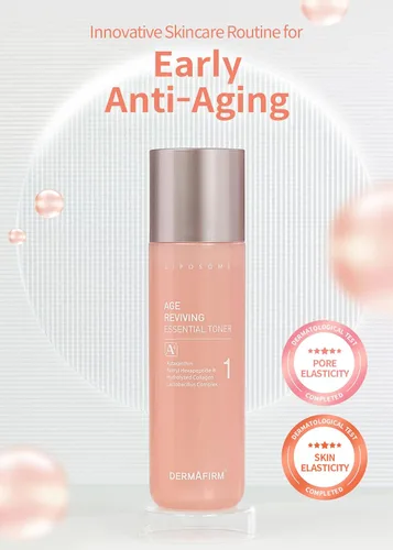 Vista 2 de DERMAFIRM Tónico hidratante esencial A4 que revive la edad temprana Tónico facial reafirmante de poros con colágeno, astasoma y péptido para todo