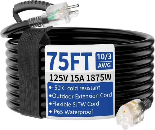 Vista 27 de Cable de extensión de 50 pies para exteriores/interiores con Amarillo