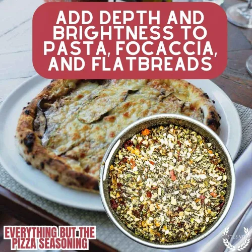 Vista 4 de Everything But the Pizza Seasoning Todo natural Sin OMG 1.0 oz (28 g) Mezcla de especias gourmet Lote pequeño Masaje artesanal Paquete