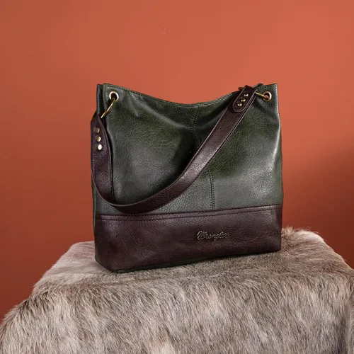 Vista 58 de Wrangler Hobo - Bolsas para mujer de cuero vegano con asa superior, bolsos de hombro y bolsos