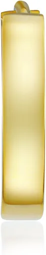 Vista 5 de Aretes de aro de oro amarillo o blanco de 14 quilates de grosor de 0.118 in (0.551 x 0.551 in)
