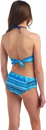 Vista 7 de Kanu Surf Mahina bikini halter de 2 piezas para niñas, traje de baño para playa mahina azul
