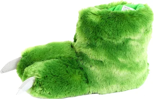 Vista 3 de Millffy Divertidas pantuflas de oso con patas de dinosaurio para adultos, pantuflas de dinosaurio para niños pequeños y adultos
