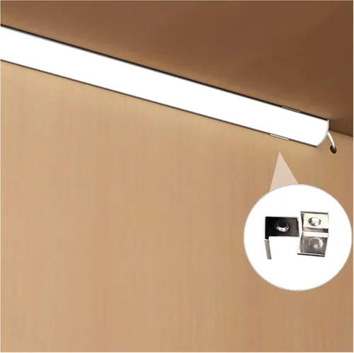 Vista 5 de THMOOTHER Paquete de 20 tiras LED en forma de V de 3.3 pies, sistema de difusor de canal de aluminio, cubierta lechosa extruida con conector