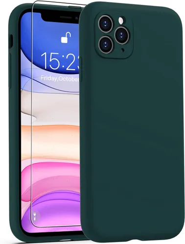 Vista 28 de Goodon Funda para iPhone 11 Pro con protector de pantalla - Protección mejorada de la cámara - Forro de microfibra suave - Funda protectora