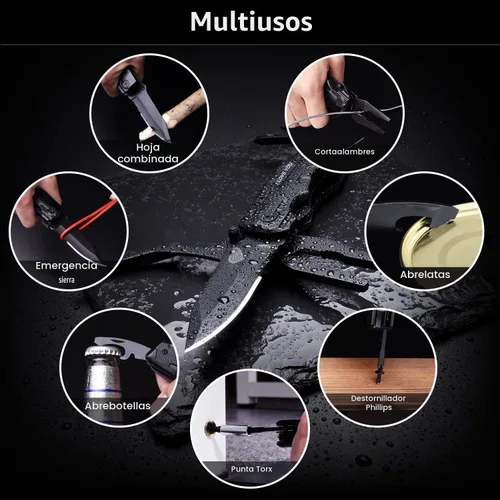 Vista 5 de Cuchillo de bolsillo multiherramienta para hombres, relleno de calcetines de Navidad, regalos para novio, él, marido, papá, alicates tácticos I Love
