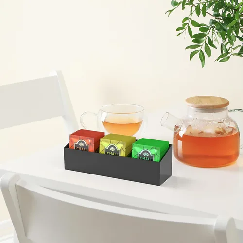 Vista 8 de NiHome Organizador magnético de bolsas de té para refrigerador, organizador de almacenamiento de bolsas de té acrílicas para refrigerador, soporte