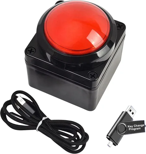 Vista 10 de Teclado macro USB programable, botón de decisión de política principal, ajuste programable con una sola mano y teclado de control de interruptor