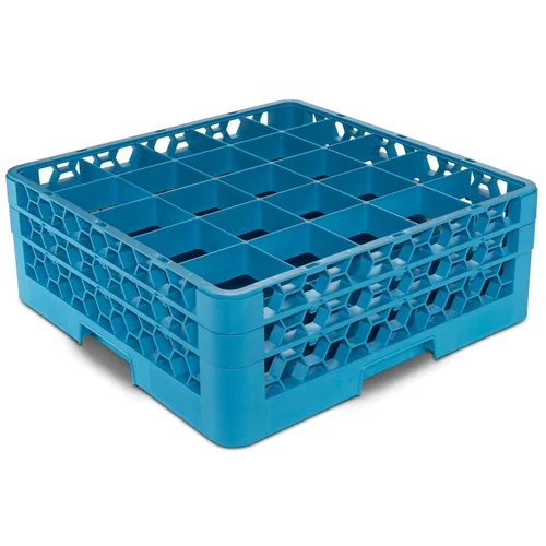 Vista 17 de Carlisle FoodService Products Opticlean - Estante de vidrio con 25 compartimentos con 1 extensor, azul, 5.56 pulgadas