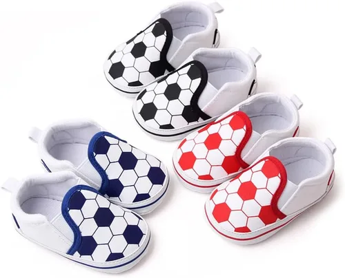 Vista 6 de Unsex - Zapatos de lona para niños y niñas, zapatos para primeros pasos, antideslizantes, suela suave, zapatos planos para niños pequeños