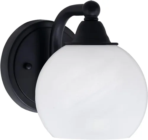 Vista 4 de Toltec Lighting Paramount - Aplique de pared de 1 luz, lámpara de pared para interiores, regulable, compatible con LED de base media, acabado