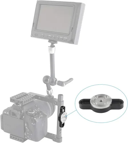 Vista 5 de CAMVATE Adaptador de conexión Rosette M6 estándar con dos tornillos de 1/4"-20 - 2572