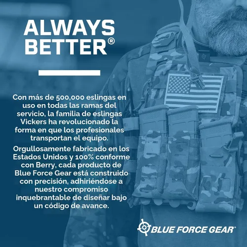 Vista 9 de Blue Force Gear Vickers Sling Eslinga de 2 puntos se ajusta para posiciones de transporte 54-64 pulgadas
