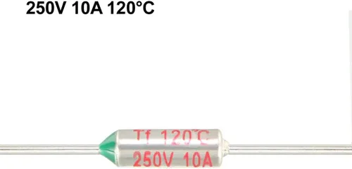 Vista 3 de uxcell Fusible térmico de temperatura de corte de circuito de 250V 10A 120 Celsius 10 PC