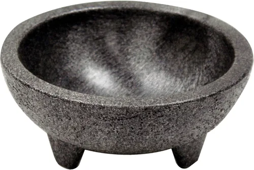 Vista 2 de Winco Molcajete - Cuencos para salsa, 4 onzas, color negro, juego de 4