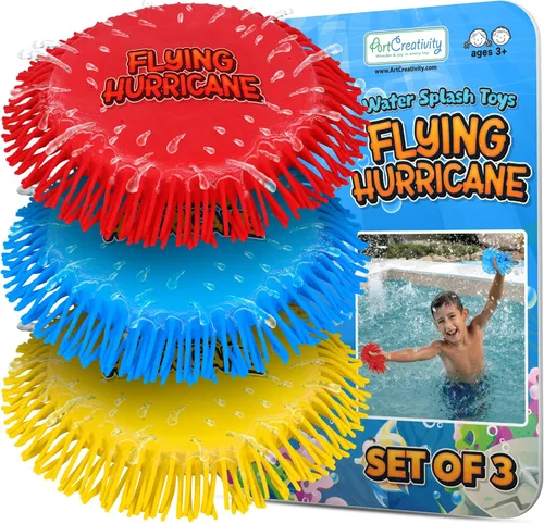 Vista 10 de ArtCreativity Frisbees de agua suave para niños, discos deportivos suaves (paquete de 3), juguetes de agua de playa y juguetes de piscina