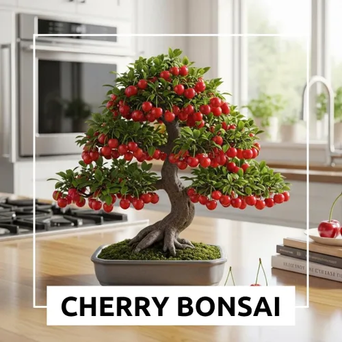 Vista 4 de 20 semillas de cerezo enano bonsái Árbol frutal para interiores o exteriores Fabricado en Estados Unidos, se envía desde Iowa