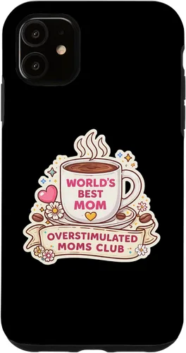 Vista 8 de Overstimulated Moms Club Funny Mother's Day Mama Mum Momma Case for iPhone 17