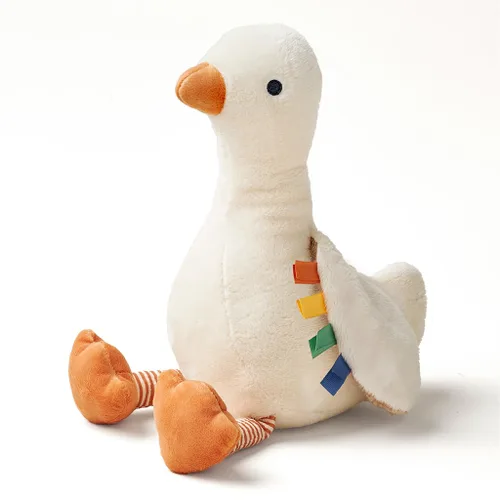 Vista 12 de Itzy Ritzy Snuggles Juguete de Peluche – Animal de Peluche Suave para Bebés, Niños y Adultos – Cintas Sensoriales y Telas Texturizadas para Juego