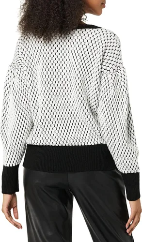 Vista 2 de Karl Lagerfeld Paris Womens Long Button Sleeve Sweater