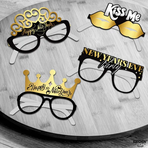 Vista 4 de KatchOn, Gafas de Año Nuevo 2025 – Paquete de 12 Gafas de Feliz Año Nuevo 2025, decoraciones de Año Nuevo 2025 Gafas de Año Nuevo 2025