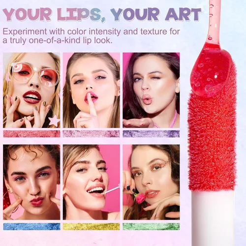 Vista 7 de Jcoos Kit de fabricación de brillo de labios, kit de fabricación de brillo de labios, divertido kit de bálsamo labial para hacer tu propio brillo