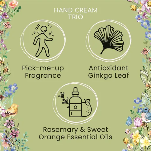 Vista 4 de Heathcote & Ivory Lavender Fields Colección de Crema de Manos, 3 x 1.0 fl oz Crema de Manos