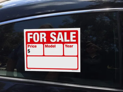 Vista 7 de WRY912 - Adhesivo para ventana de auto y auto "For Sale Sign" para vehículos, negocios, automóviles, camiones, barcos y RV, 2 líneas de adhesivo