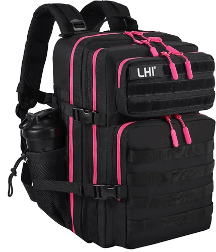 Vista 17 de LHI Mochila Táctica Militar para Hombres y Mujeres 45L Ejército 3 Días Mochila de Asalto Bolsa Mochila Grande con Sistema Molle