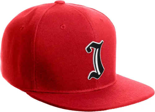 Vista 877 de Daxton Gorra clásica con visera de billete plano con letras del alfabeto inglés antiguo de la A a la Z
