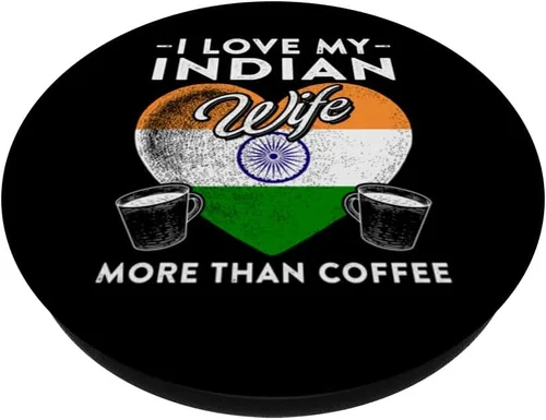 Vista 2 de India Indian Roots Indian Heritage Proud Indians Flag PopSockets Swappable PopGrip